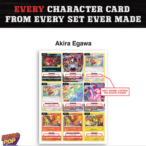 Akira Egawa card collection preview - every set Akira Egawa appears in