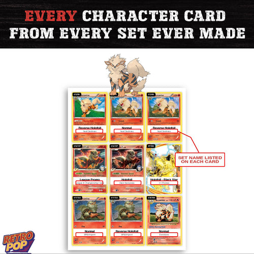 Arcanine card collection preview - every set Arcanine appears in