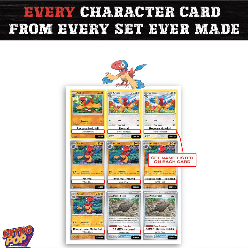 Archen card collection preview - every set Archen appears in