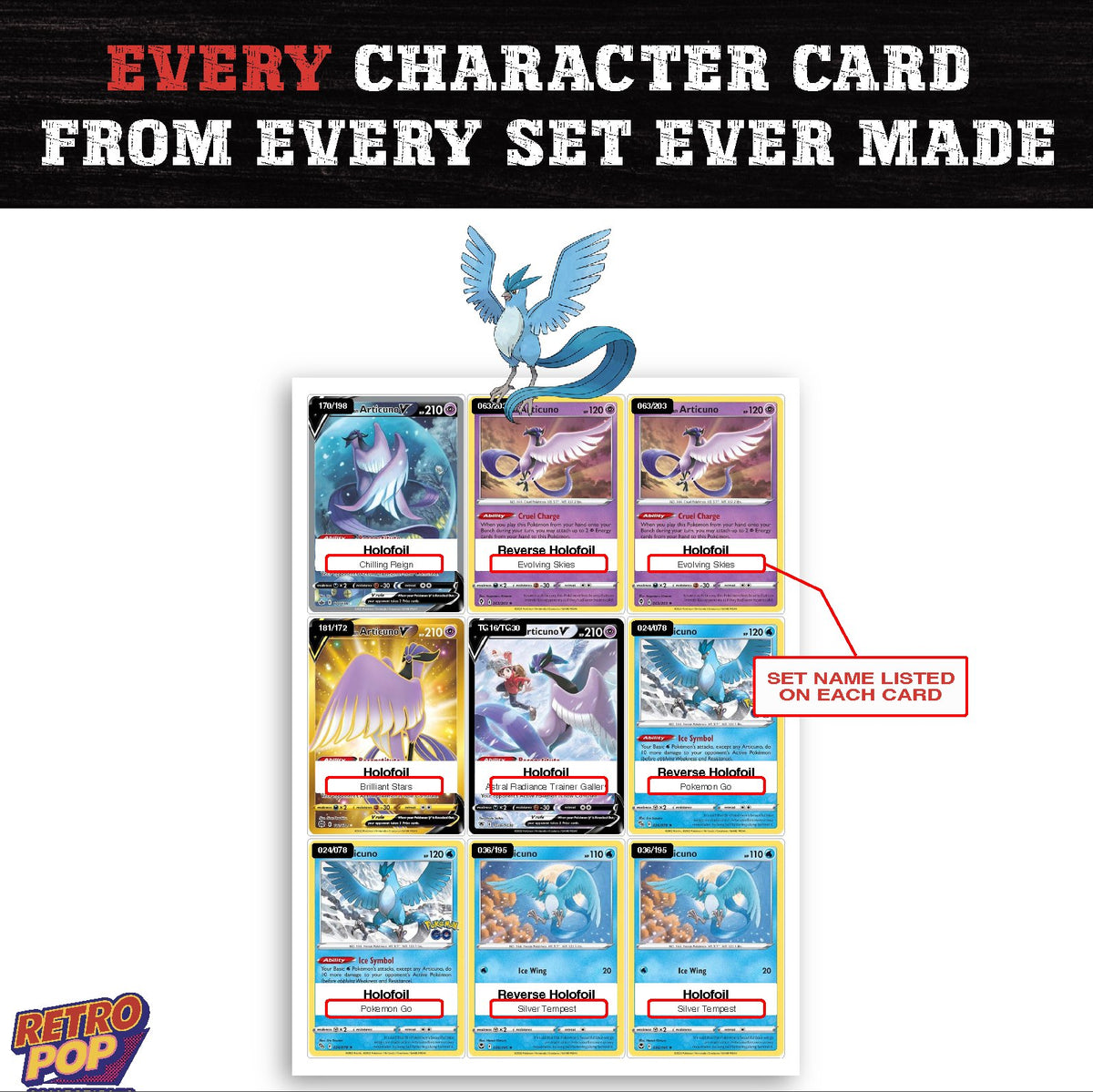 Articuno card collection preview - every set Articuno appears in