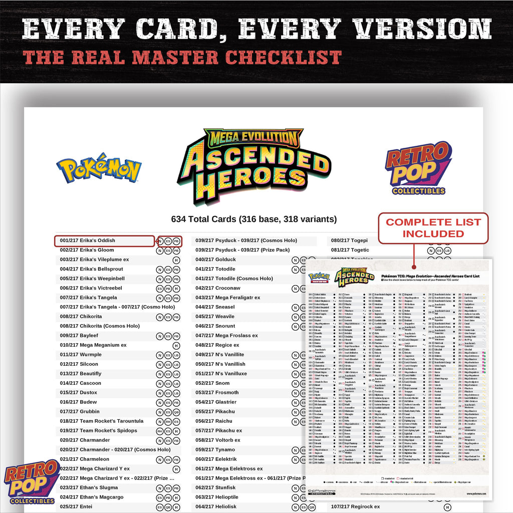 Ascended Heroes Pokemon card checklist PDF preview
