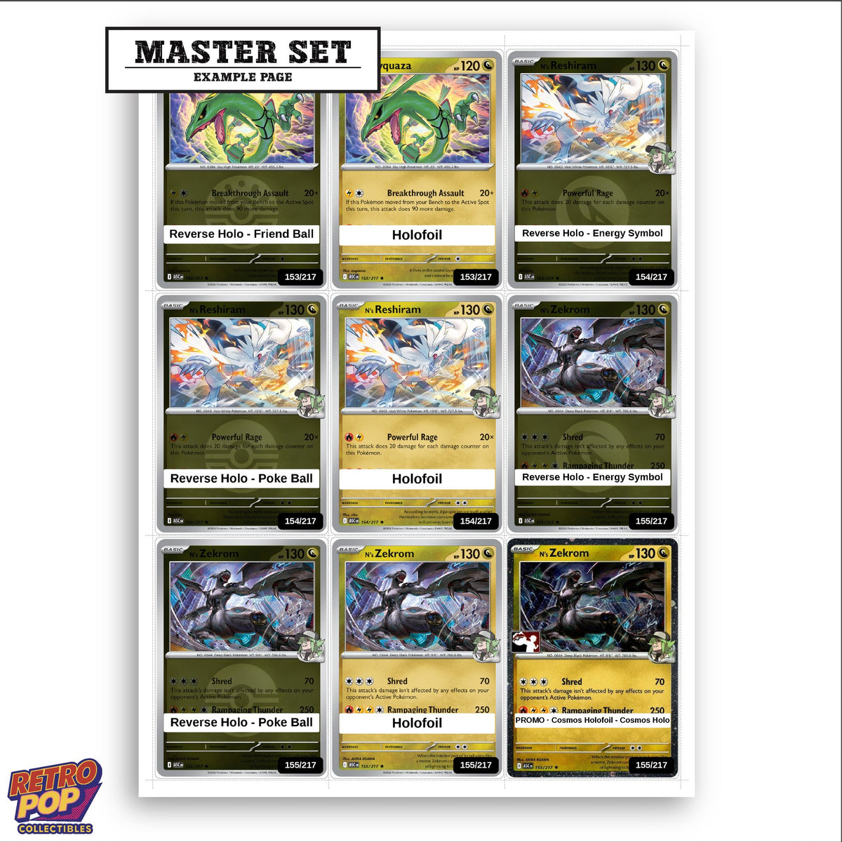 Printed Ascended Heroes placeholders in binder - real photo 3