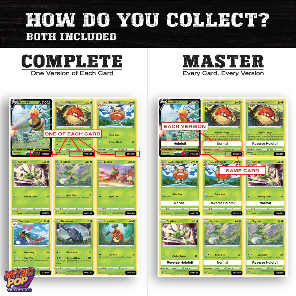 Complete Set vs Master Set versions of Astral Radiance binder placeholders