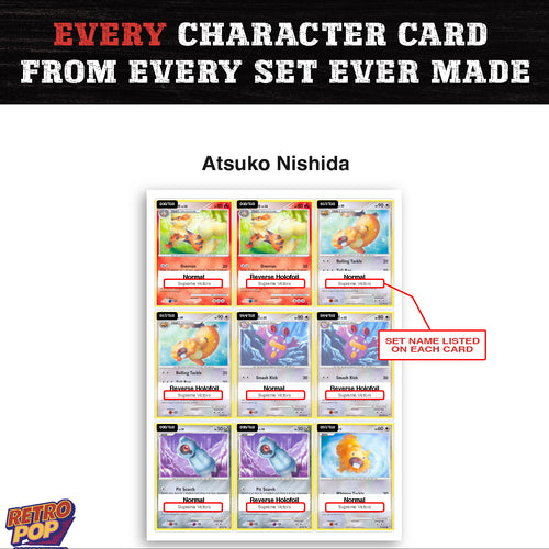 Atsuko Nishida card collection preview - every set Atsuko Nishida appears in