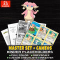 Every Audino Pokemon card ever made - master set binder placeholders with Audino
