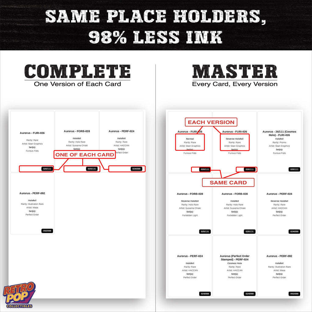 Ink saver greyscale Aurorus placeholder sheet - 98 percent less ink