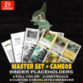 Every Axew Pokemon card ever made - master set binder placeholders with Axew (BW16)
