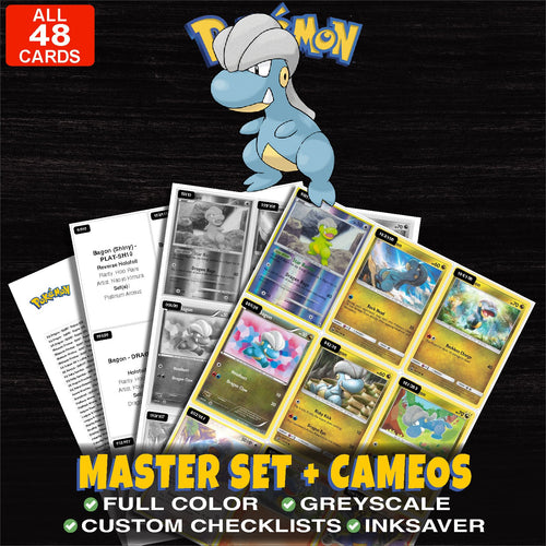 Every Bagon Pokemon card ever made - master set binder placeholders with Bagon (Shiny)