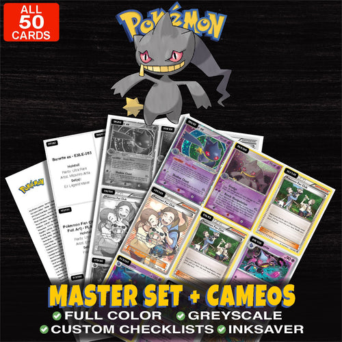 Every Banette Pokemon card ever made - master set binder placeholders with Banette ex