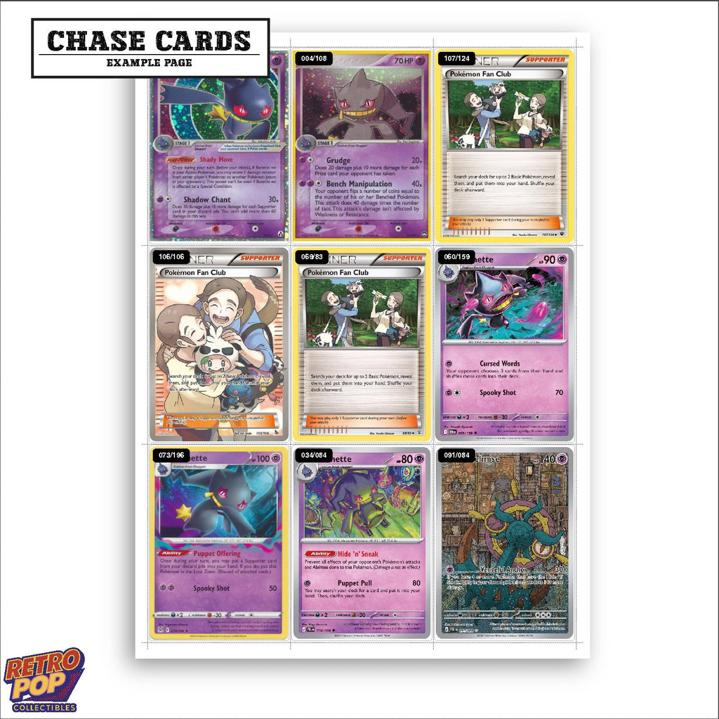 Printed Banette Pokemon placeholders in binder - real photo 2