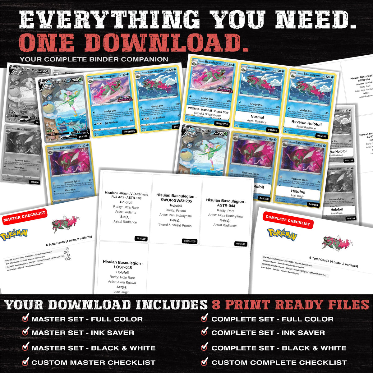 Everything included in the Basculegion master set download - 8 PDF files