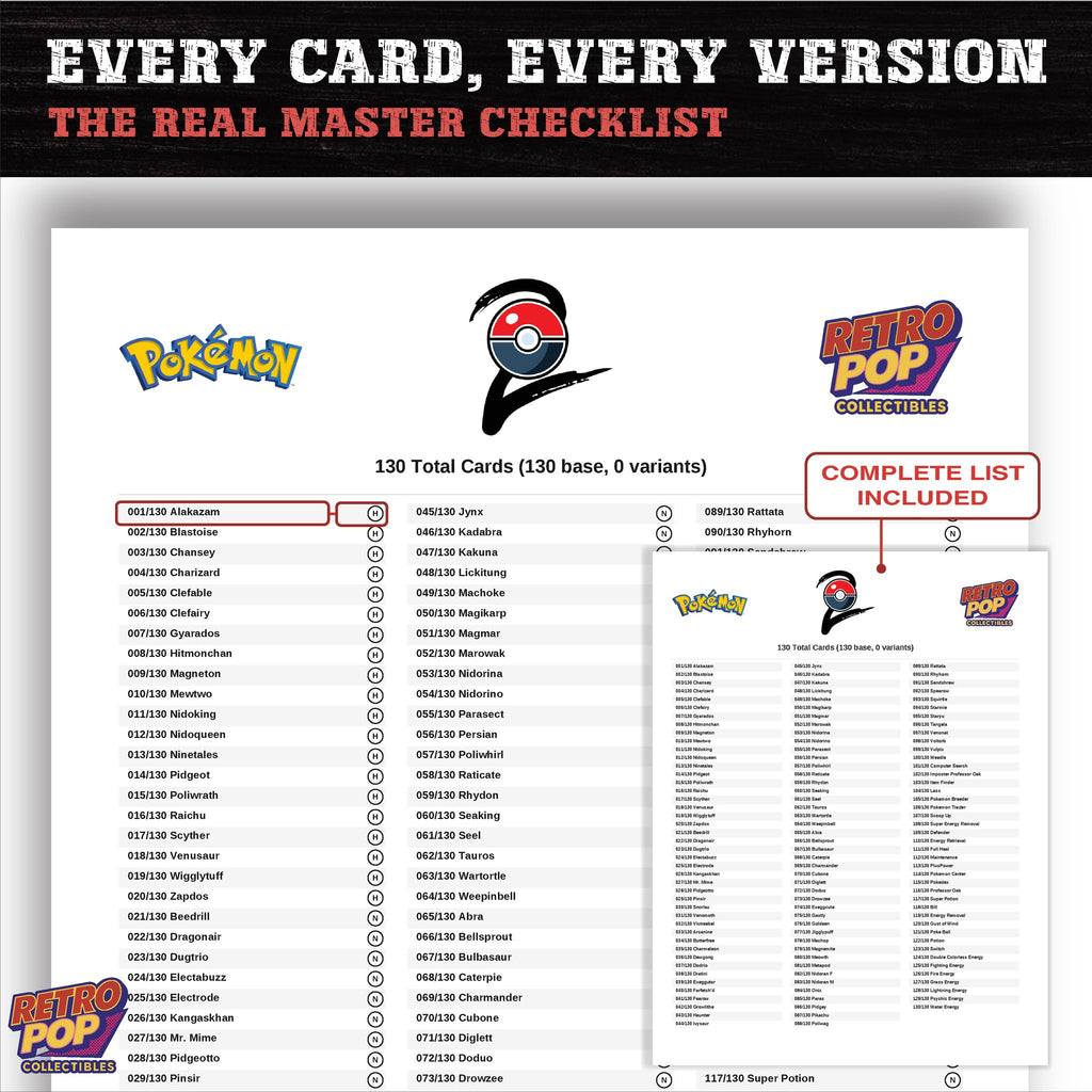 Base Set 2 Pokemon card checklist PDF preview