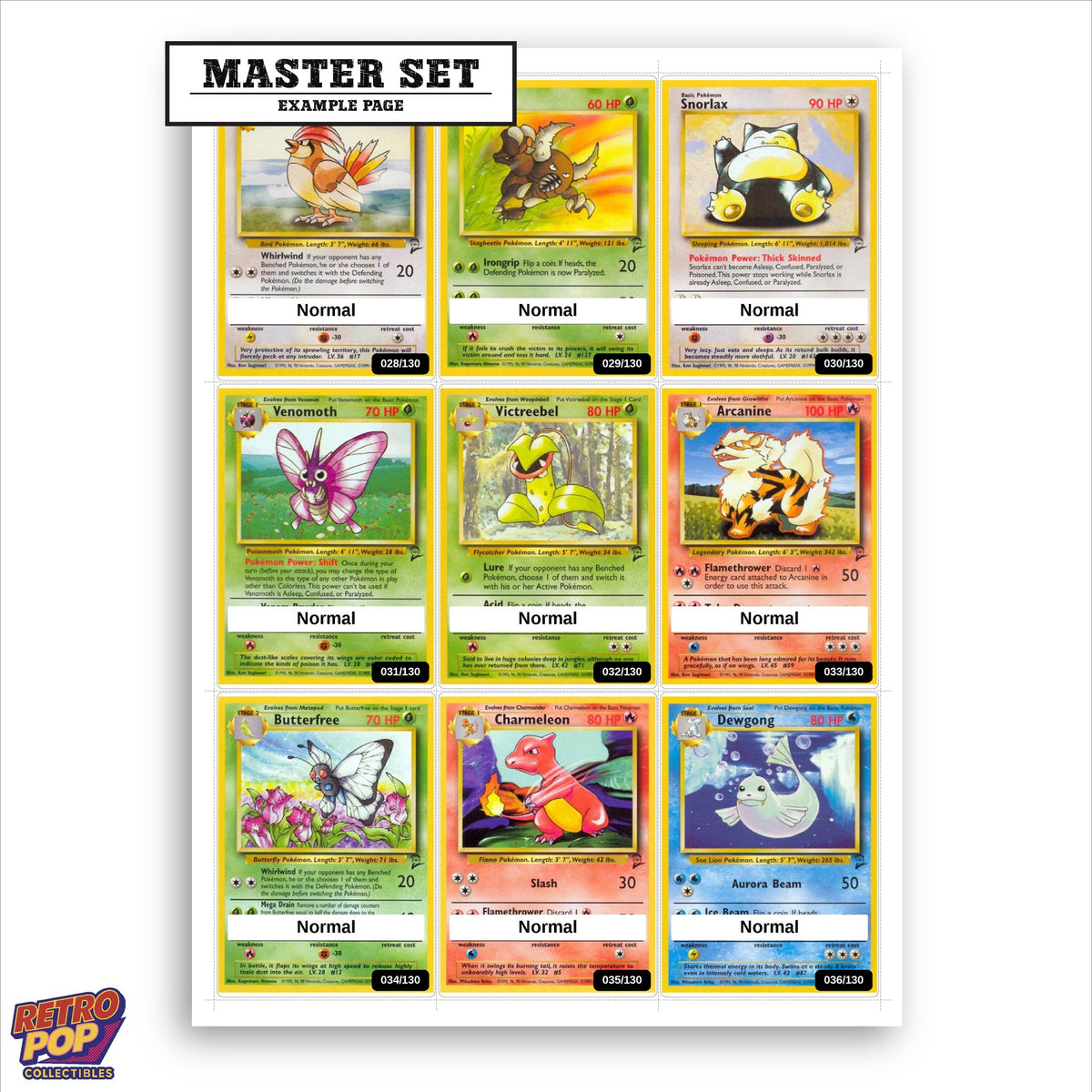 Printed Base Set 2 placeholders in binder - real photo 1