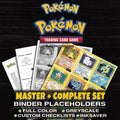 Base Set Unlimited Pokemon binder placeholders printable PDF - includes Charizard