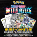 Battle Styles Pokemon binder placeholders printable PDF - includes Tyranitar V (Alternate Full Art)