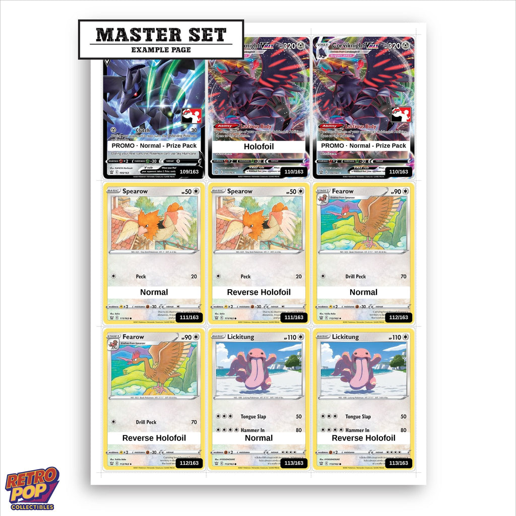 Printed Battle Styles placeholders in binder - real photo 1