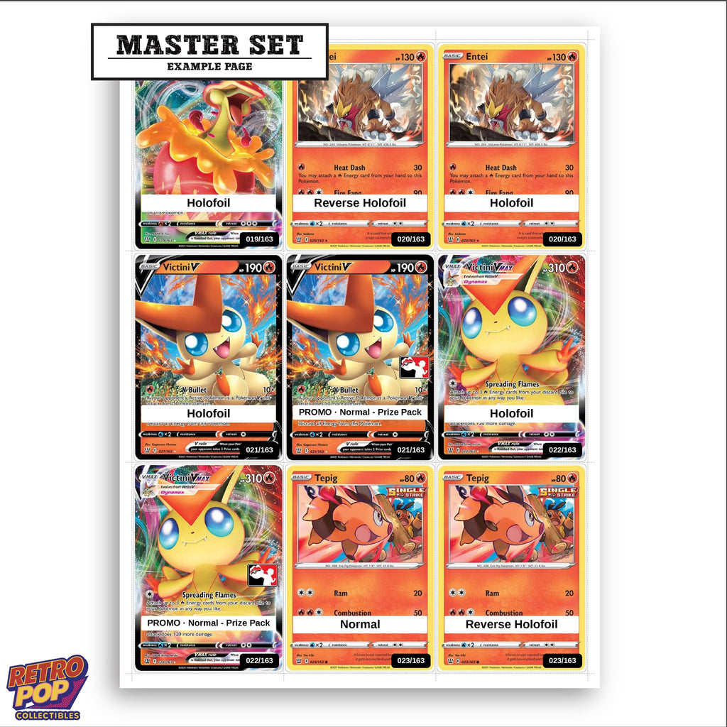 Printed Battle Styles placeholders in binder - real photo 3