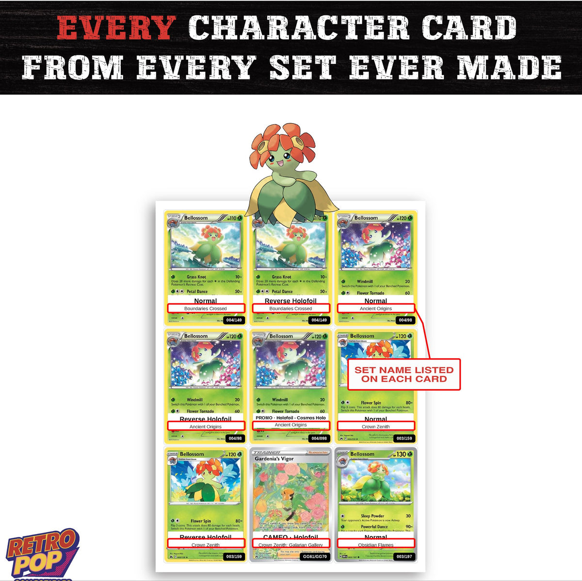 Bellossom card collection preview - every set Bellossom appears in