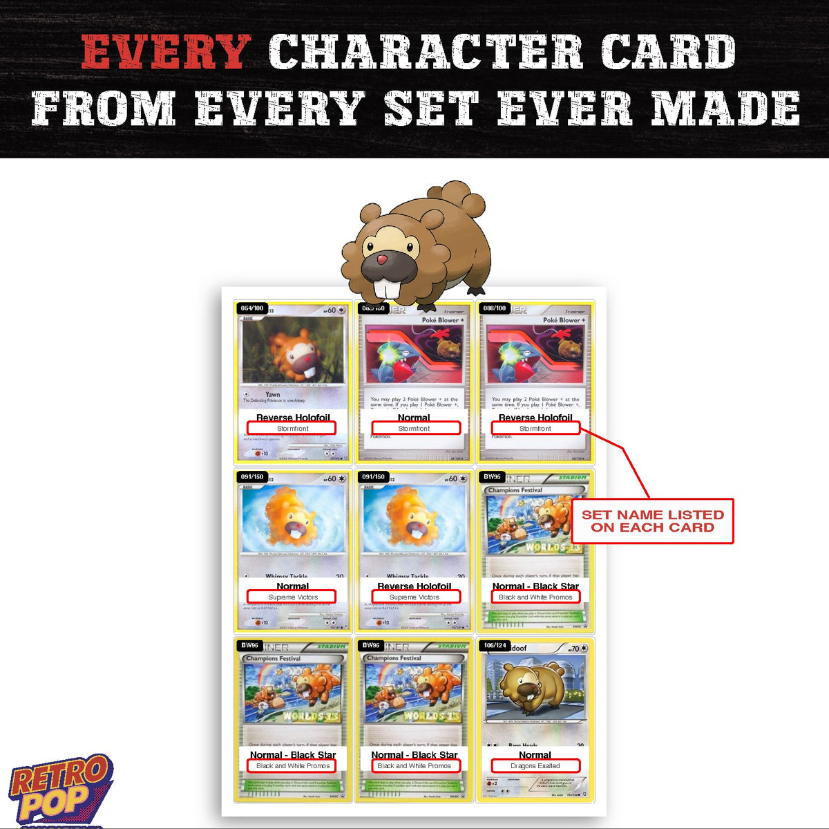 Bidoof card collection preview - every set Bidoof appears in