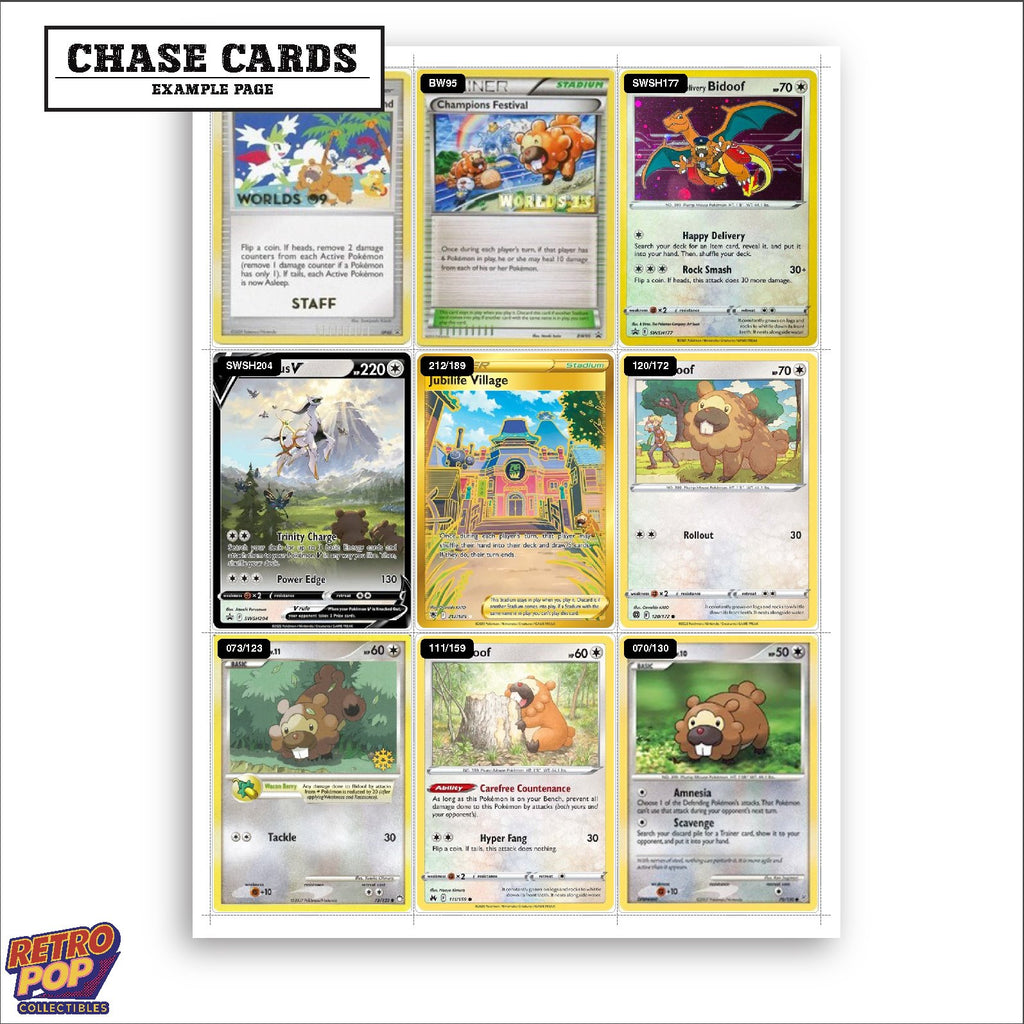 Printed Bidoof Pokemon placeholders in binder - real photo 2