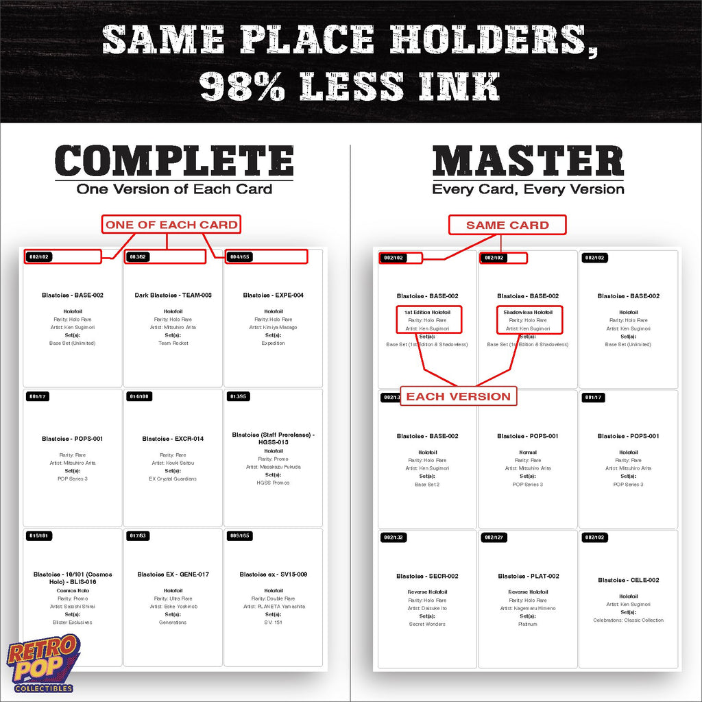 Ink saver greyscale Blastoise placeholder sheet - 98 percent less ink