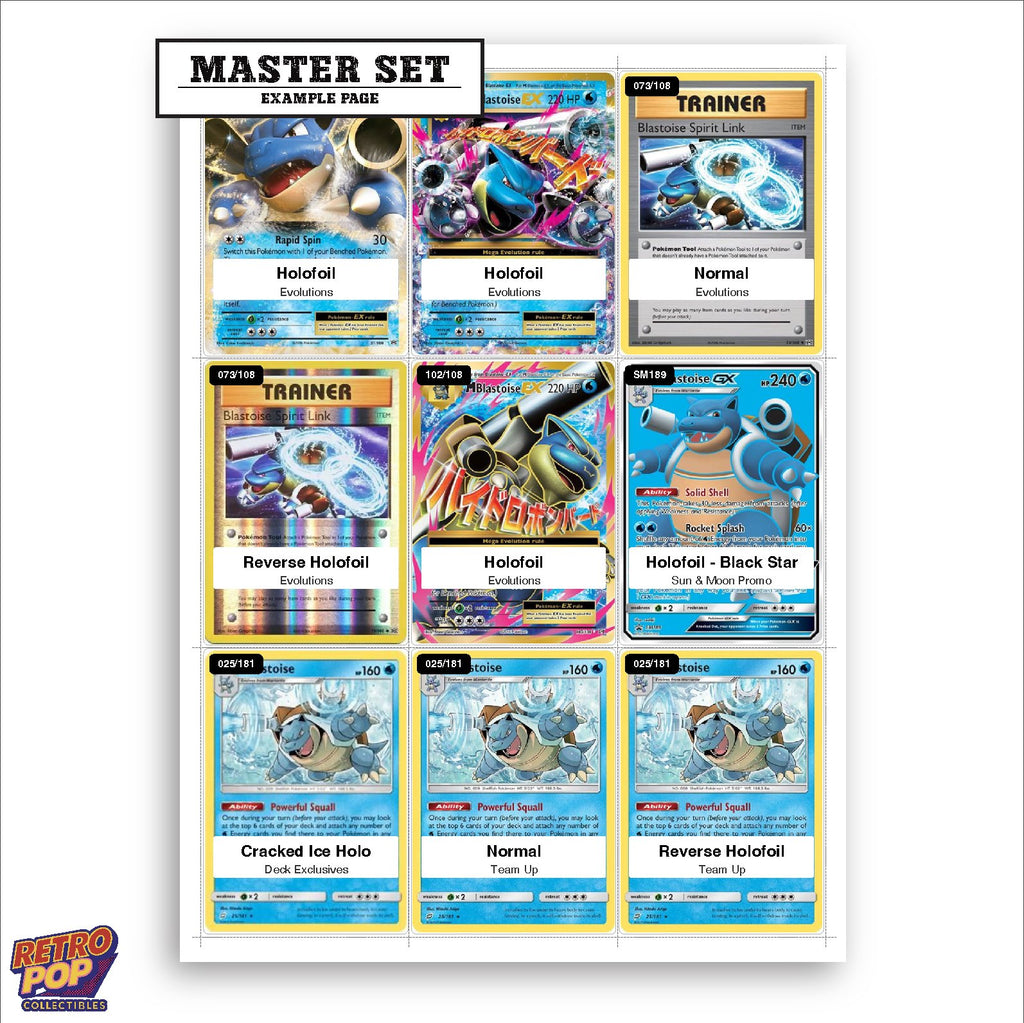 Printed Blastoise Pokemon placeholders in binder - real photo 1
