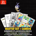 Every Blipbug Pokemon card ever made - master set binder placeholders with Blipbug