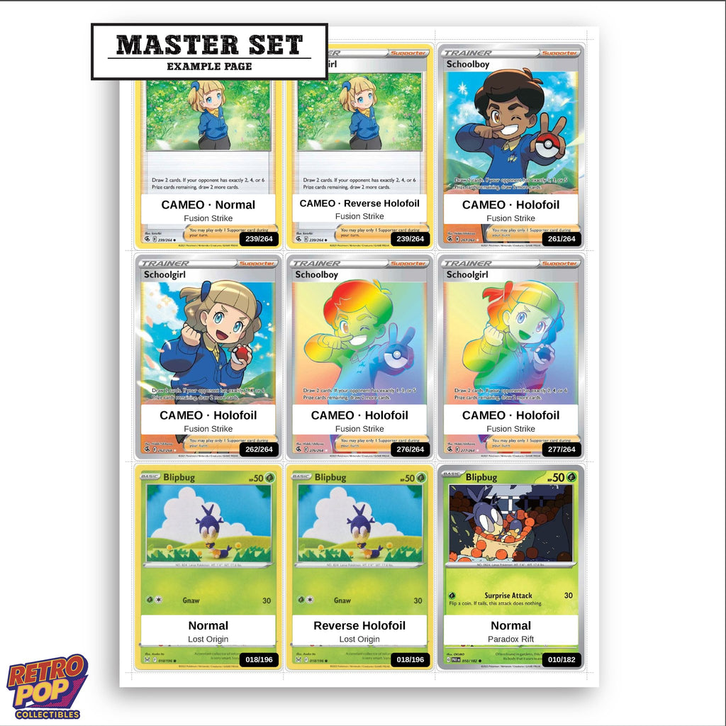 Printed Blipbug Pokemon placeholders in binder - real photo 3