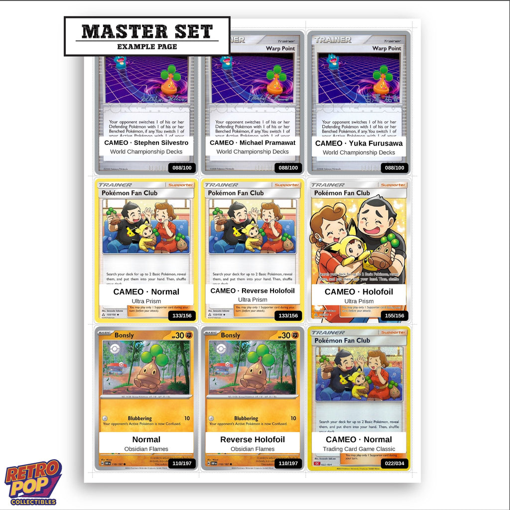 Printed Bonsly Pokemon placeholders in binder - real photo 3