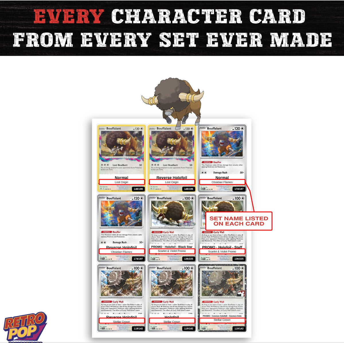 Bouffalant card collection preview - every set Bouffalant appears in