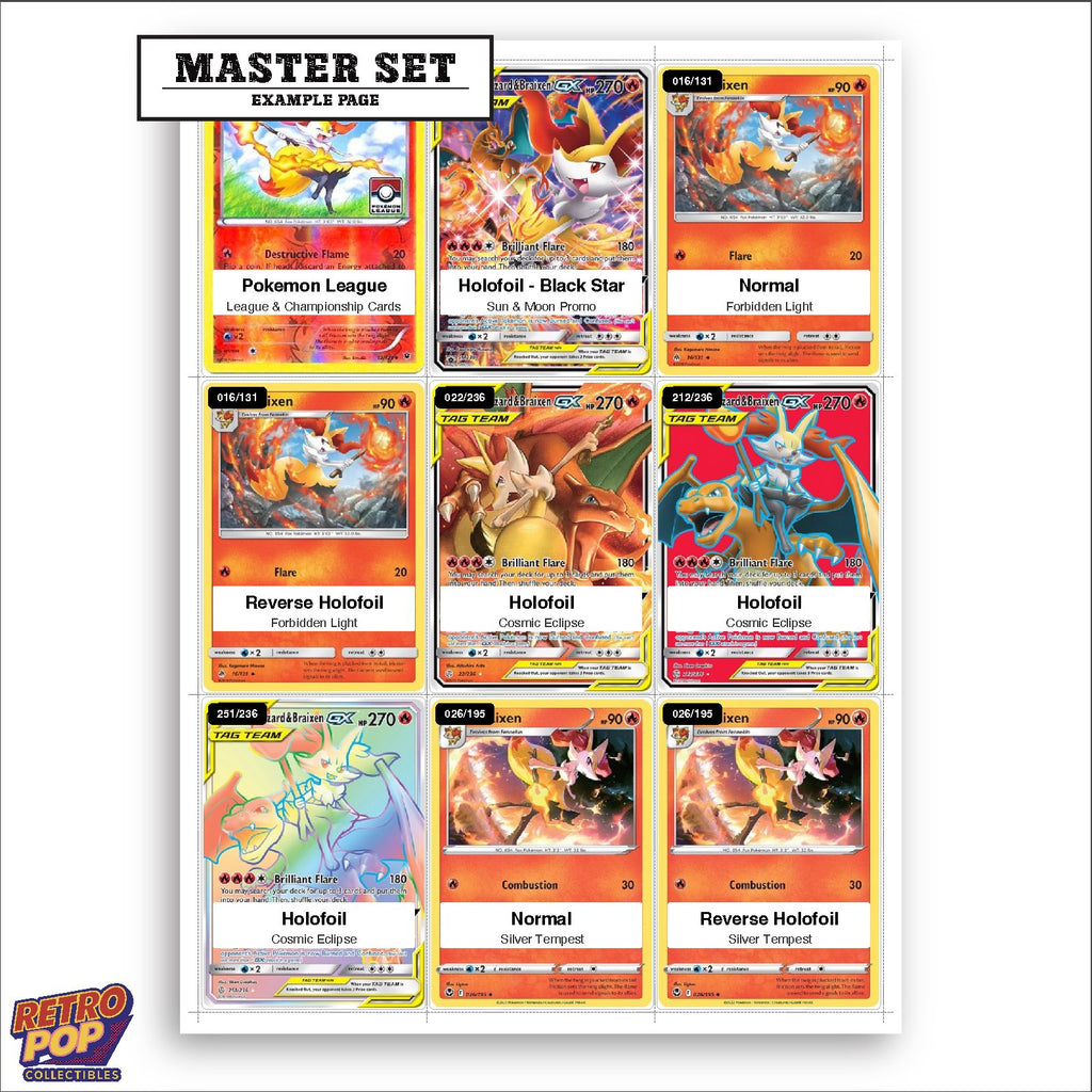 Printed Braixen Pokemon placeholders in binder - real photo 3