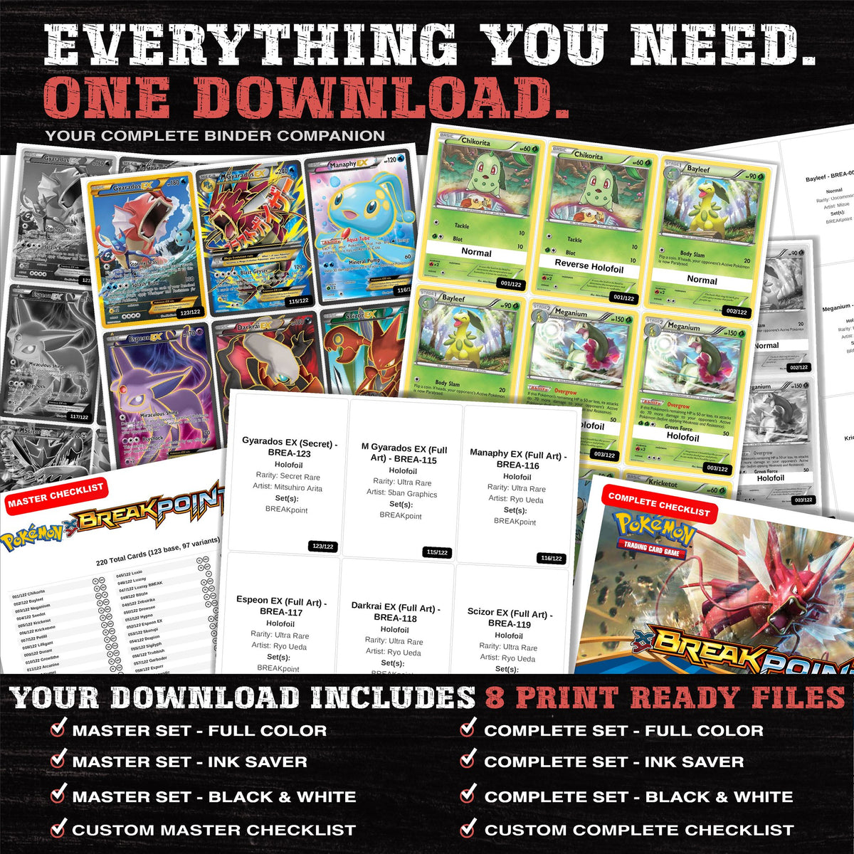 Everything included in the BREAKpoint placeholder download - 8 PDF files