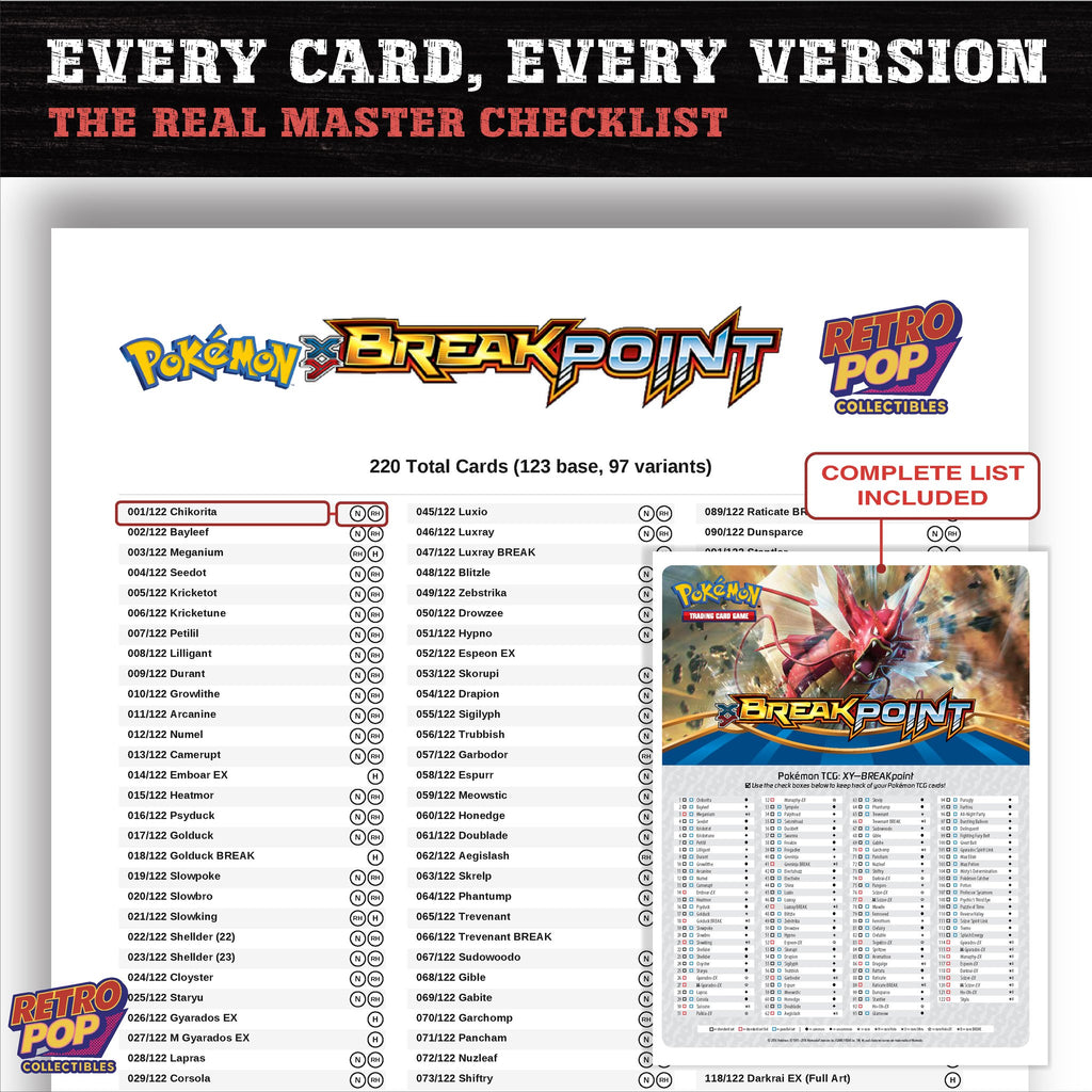 BREAKpoint Pokemon card checklist PDF preview
