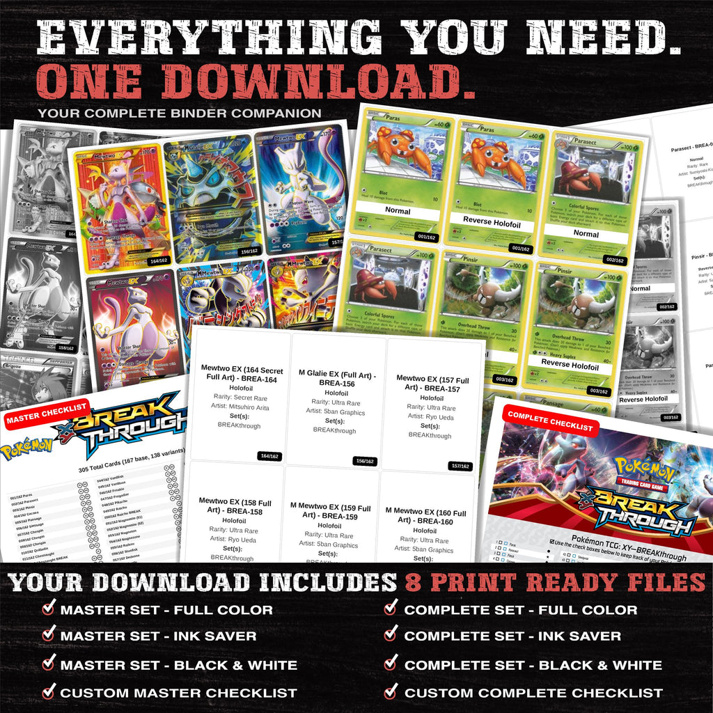 Everything included in the BREAKthrough placeholder download - 8 PDF files