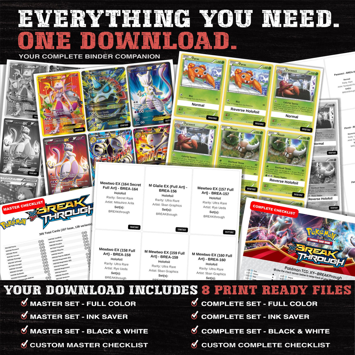 Everything included in the BREAKthrough placeholder download - 8 PDF files