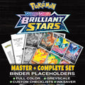 Brilliant Stars Pokemon binder placeholders printable PDF - includes Charizard V (Alternate Full Art)
