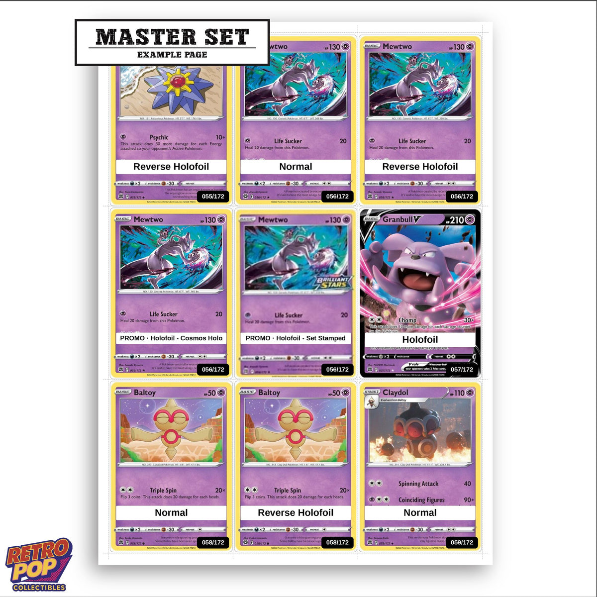 Printed Brilliant Stars placeholders in binder - real photo 3