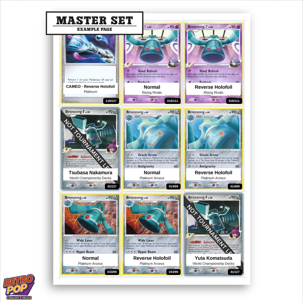 Printed Bronzong Pokemon placeholders in binder - real photo 1