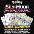 Burning Shadows Pokemon binder placeholders printable PDF - includes Charizard GX (Secret)