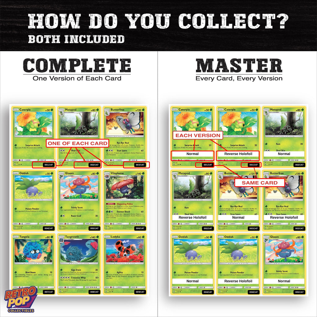 Complete Set vs Master Set versions of Burning Shadows binder placeholders