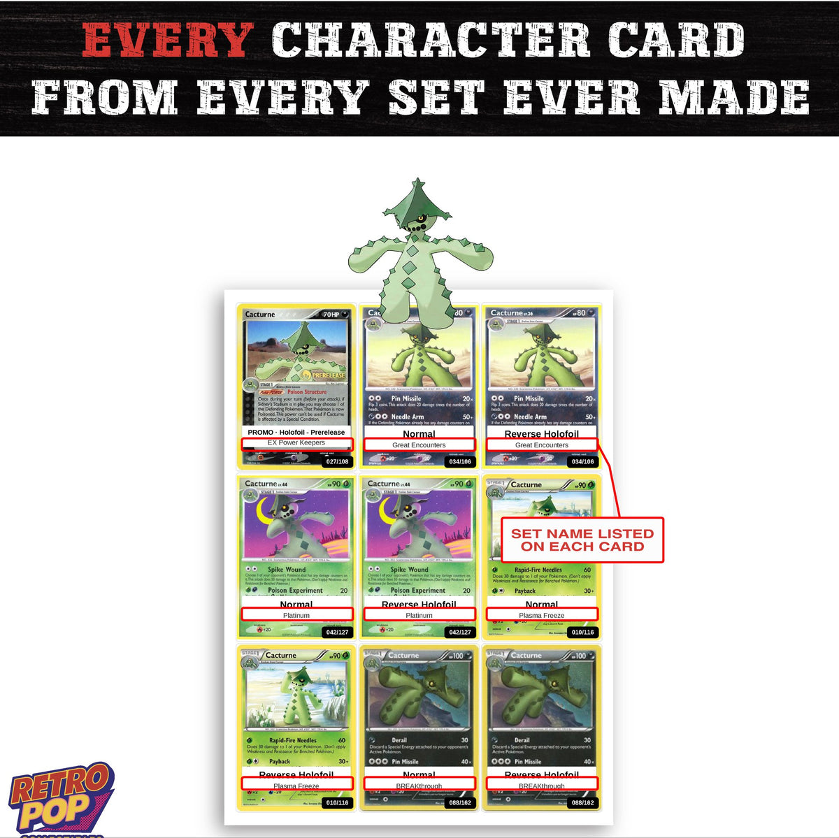 Cacturne card collection preview - every set Cacturne appears in