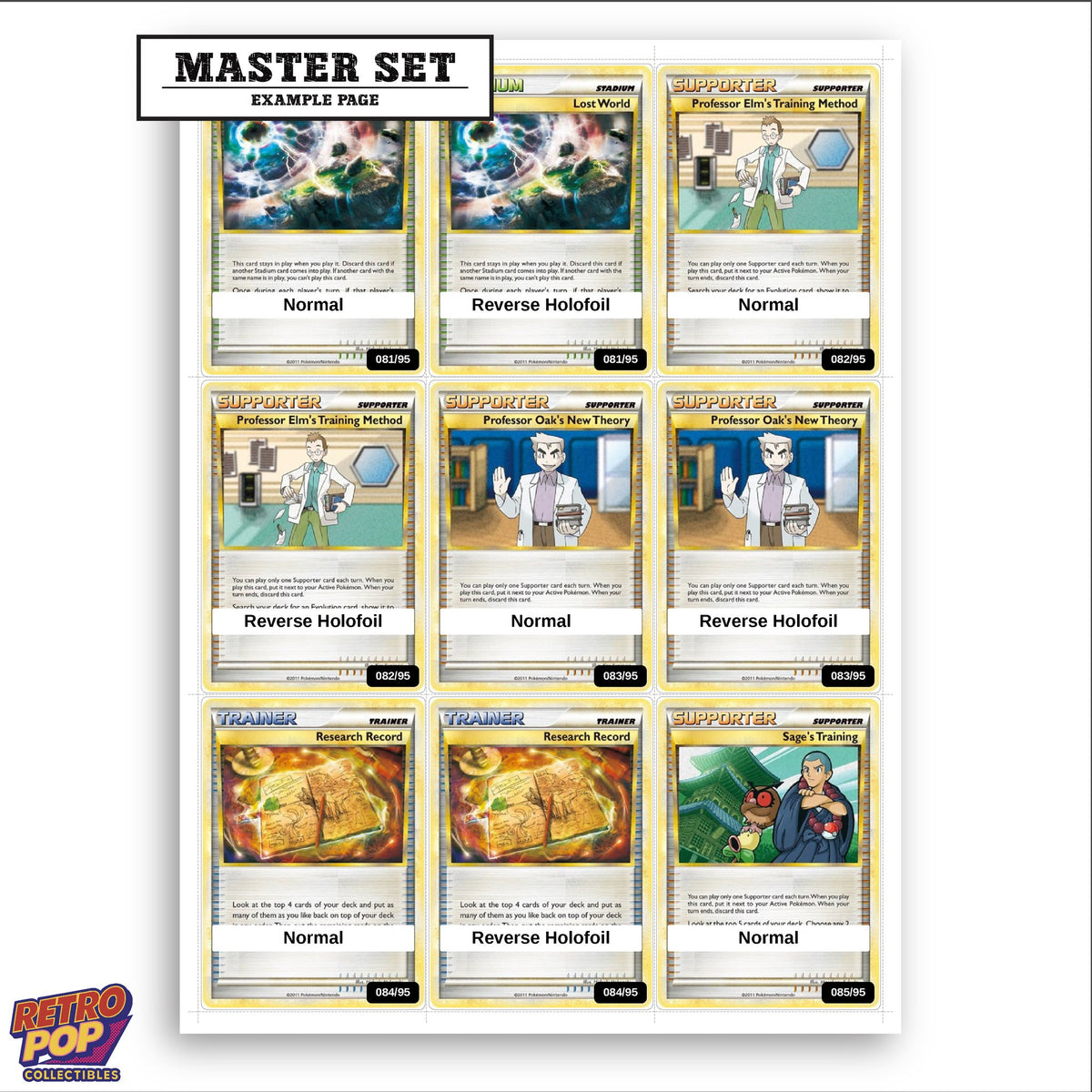 Printed Call of Legends placeholders in binder - real photo 3
