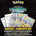 Celestial Storm Pokemon binder placeholders printable PDF - includes Rayquaza GX (Secret)
