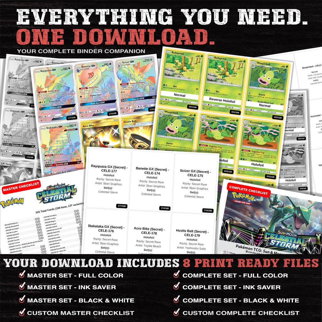 Everything included in the Celestial Storm placeholder download - 8 PDF files