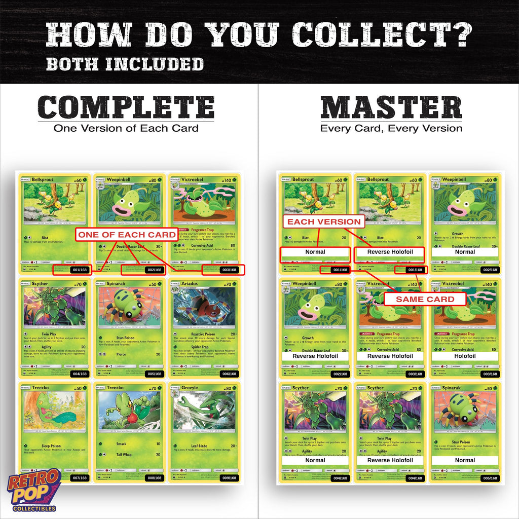 Complete Set vs Master Set versions of Celestial Storm binder placeholders