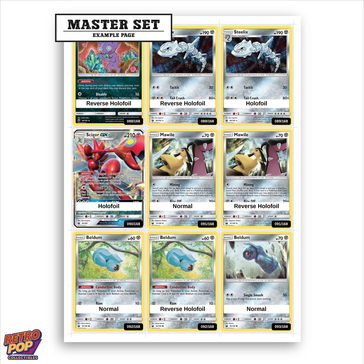 Printed Celestial Storm placeholders in binder - real photo 1