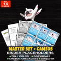 Every Cetoddle Pokemon card ever made - master set binder placeholders with Cetoddle