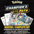 Champion's Path Pokemon binder placeholders printable PDF - includes Charizard V (Secret)