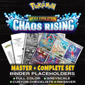 Chaos Rising Pokemon binder placeholders printable PDF - includes Weedle