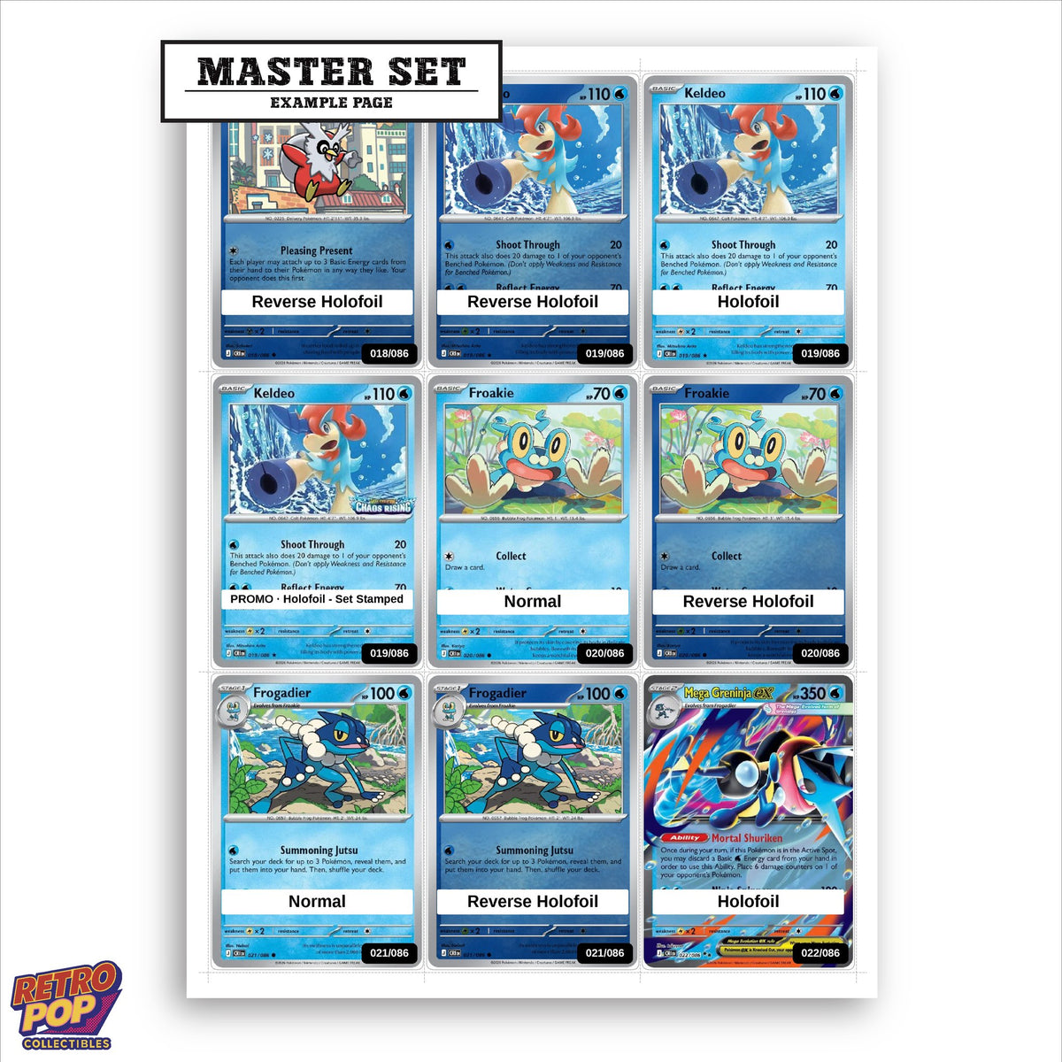 Printed Chaos Rising placeholders in binder - real photo 1